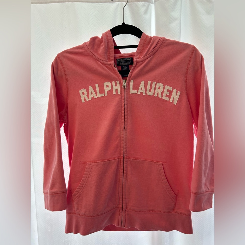 Ralph Lauren zip up jacket size M pink